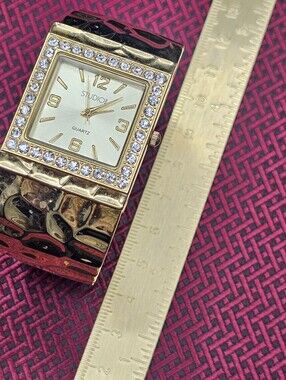 Studio Gold Tone Cuff Watch